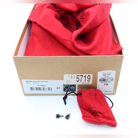 Christian Louboutin Decoltish 85 Patent Leather Heels Size 7 - Picture 9 of 11